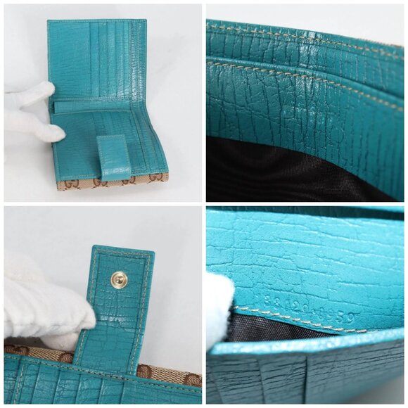 GUCCI Horsebit GG Canvas Wallet Beige Gold 138029 Auth yk19499V - Picture 15 of 16